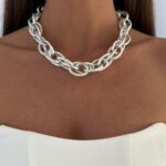 Özel Seri Kalın Halat Tasarım Gümüş Marka Model Kolye