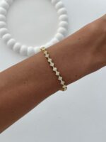 Özel Seri Zirkon Taşlı Kare Tasarım Gold Bileklik - Görsel 2