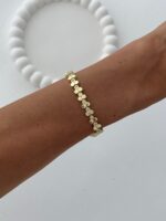 Özel Seri Zirkon Taşlı Geometrik Tasarım Gold Bileklik - Görsel 3