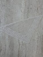 Krem Çiçek Tasarım Örgü Bandana - Görsel 3