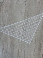 Tül Tasarım Çiçek Detay Beyaz Bandana - Görsel 5