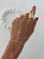 Özel Seri Zirkon Taşlı Kelebek Tasarım Gold Şahmeran - Görsel 2