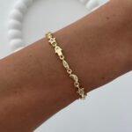 Özel Seri Zirkon Taşlı Ay & Yıldız Tasarım Gold Bileklik