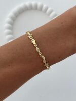 Özel Seri Zirkon Taşlı Ay & Yıldız Tasarım Gold Bileklik