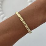 Özel Seri Kare Tasarım Gold Bileklik