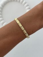 Özel Seri Kare Tasarım Gold Bileklik