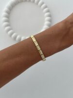Özel Seri Kare Tasarım Gold Bileklik - Görsel 3