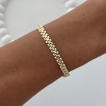 Özel Seri Geometrik Tasarım Gold Bileklik