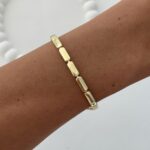 Öze Seri Oval Tasarım Gold Bileklik