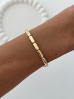 Öze Seri Oval Tasarım Gold Bileklik