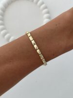 Özel Seri Kare Tasarım Gold Bileklik