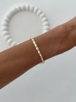 Özel Seri Kare Tasarım Gold Bileklik - Görsel 3