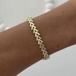 Özel Seri Üçgen Tasarım Gold Bileklik