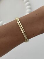 Özel Seri Üçgen Tasarım Gold Bileklik