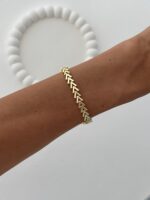 Özel Seri Üçgen Tasarım Gold Bileklik - Görsel 3