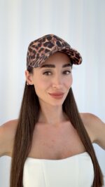 Taba Leopar Tasarım Kep Şapka - Görsel 3