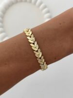 Özel Seri Başak Tasarım Gold Bileklik