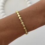 Özel Seri İç İçe Üçgen Tasarım Gold Bileklik