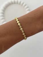 Özel Seri İç İçe Üçgen Tasarım Gold Bileklik