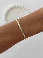 Özel Seri Yılan Sırtı Tasarım Gold bileklik
