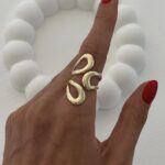 Özel Seri Üçlü Damla Tasarım Gold Yüzük